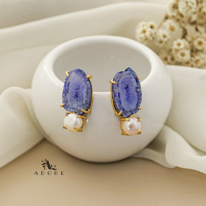 Agate Pearly Earring