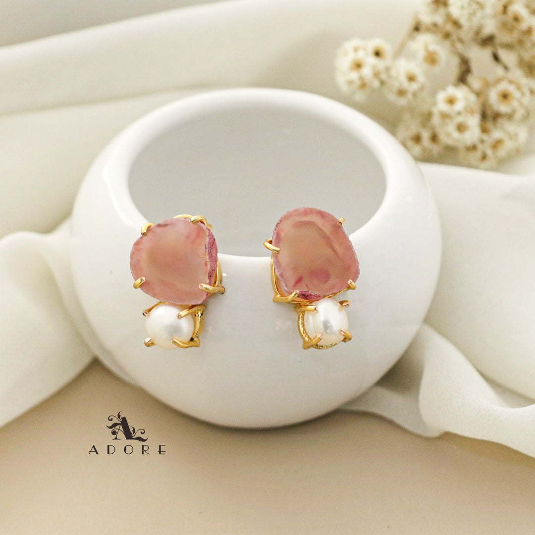 Agate Pearly Earring