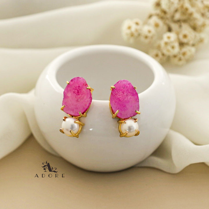 Agate Pearly Earring