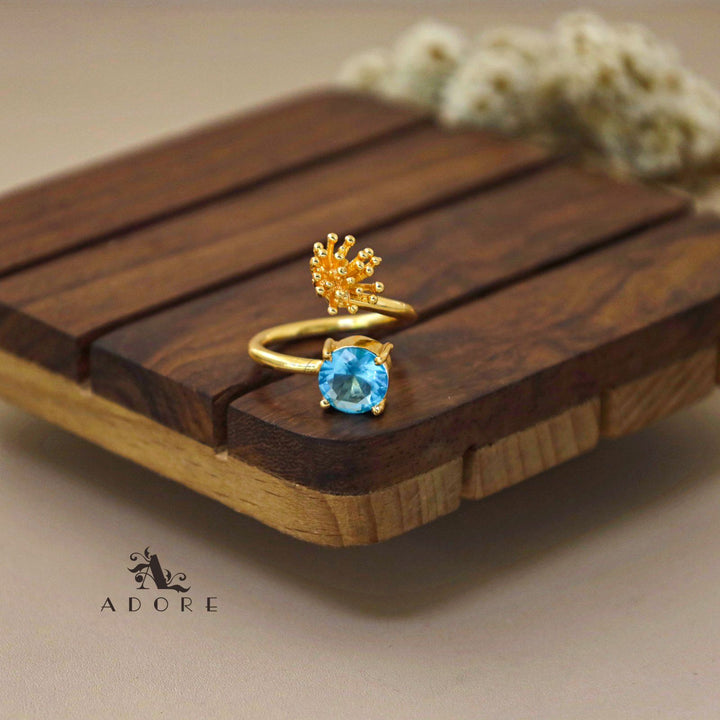 Golden Dune Glossy Round Ring