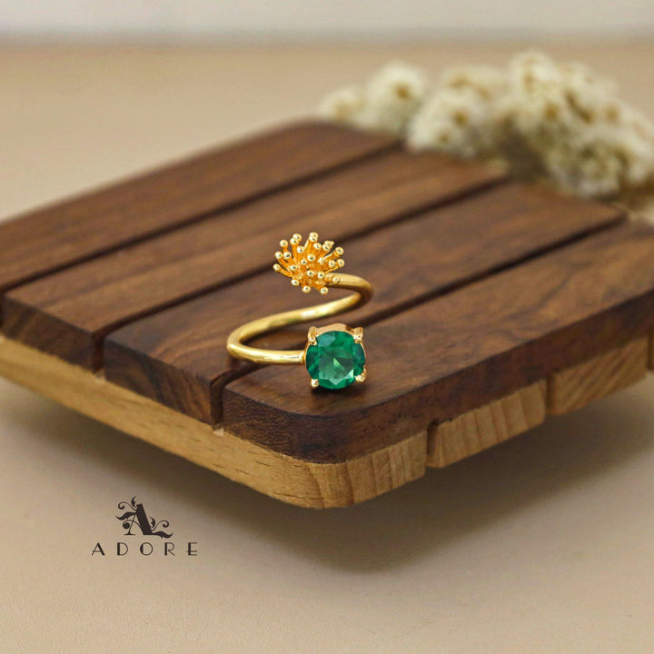 Golden Dune Glossy Round Ring