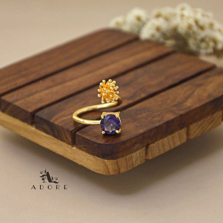 Golden Dune Glossy Round Ring