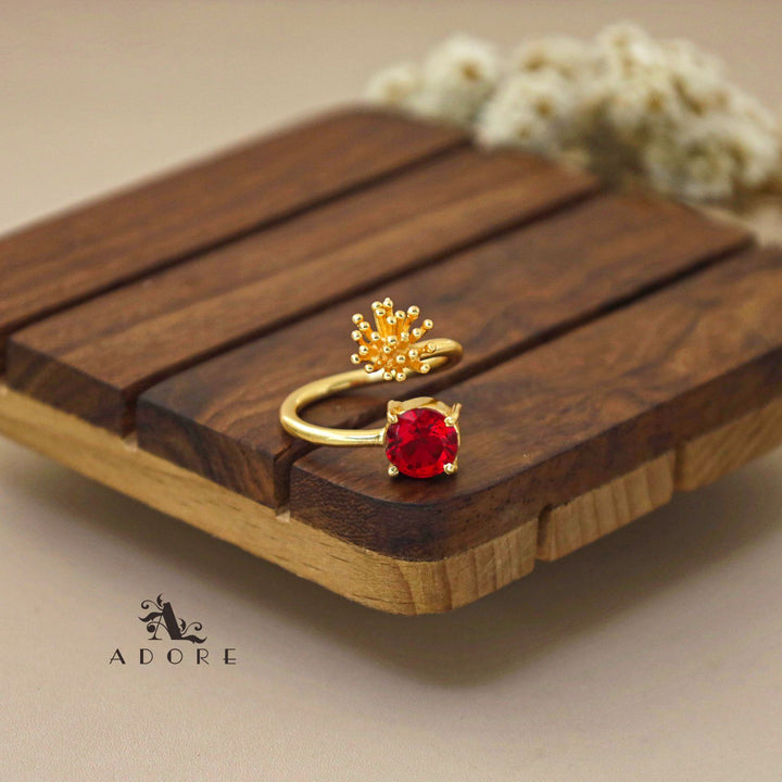 Golden Dune Glossy Round Ring