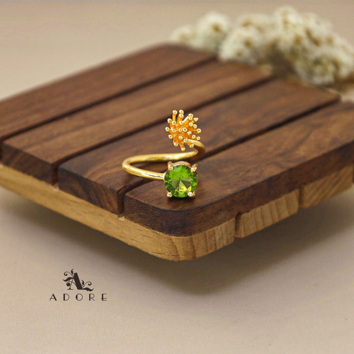 Golden Dune Glossy Round Ring