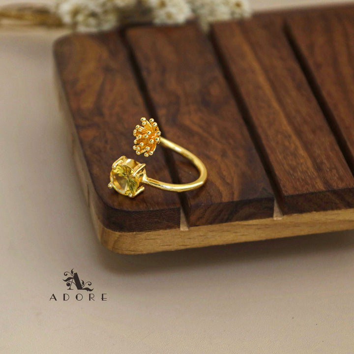 Golden Dune Glossy Round Ring