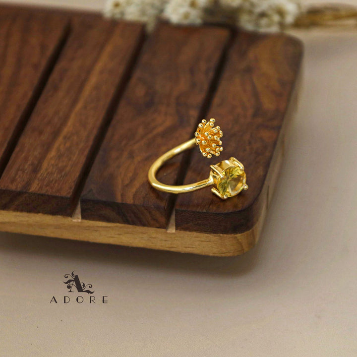 Golden Dune Glossy Round Ring