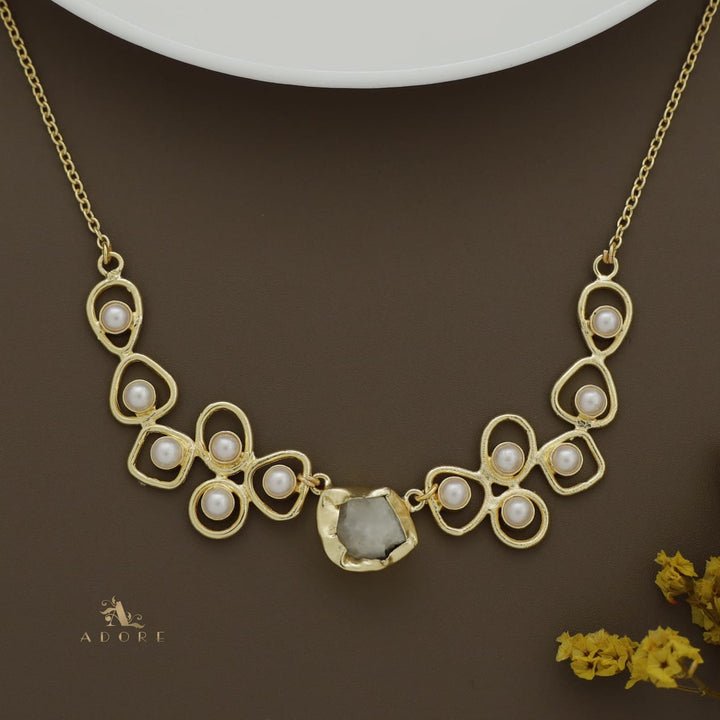 Sabera Raw Stone Pearl Neckpiece