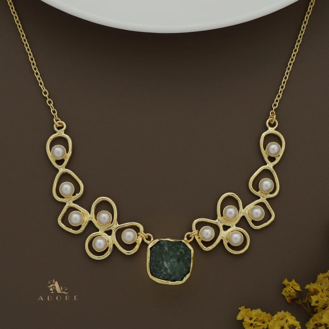 Sabera Raw Stone Pearl Neckpiece
