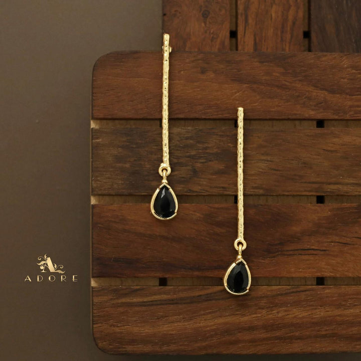 Textured Stick Glossy Drop Earring