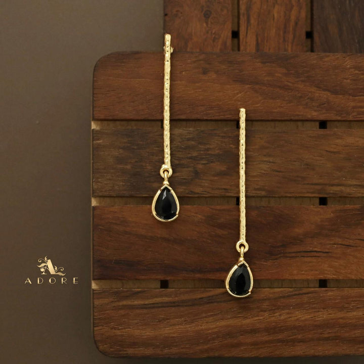 Textured Stick Glossy Drop Earring