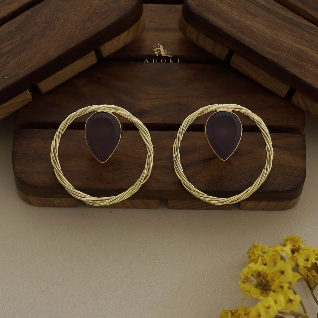 Spiral Pear Earring