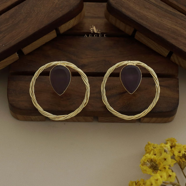 Spiral Pear Earring