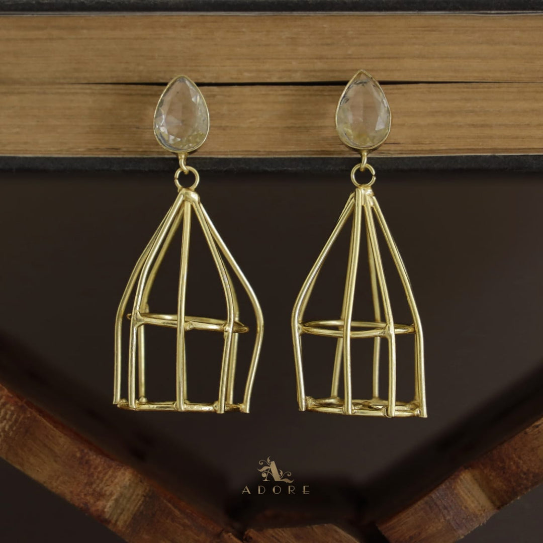 Golden Nest Glossy Drop Earring