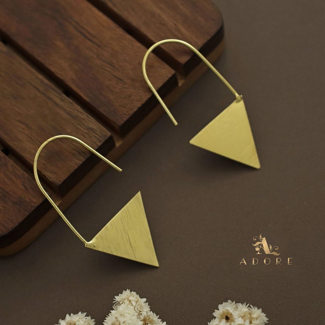 Golden Triangle Hanging Earring
