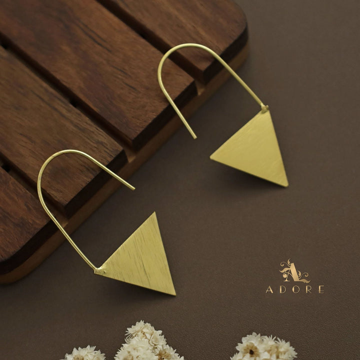 Golden Triangle Hanging Earring