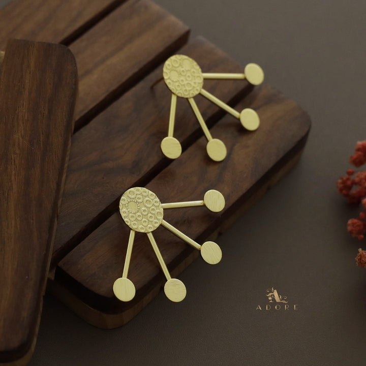 Golden Bubble Tetra Stick Earring