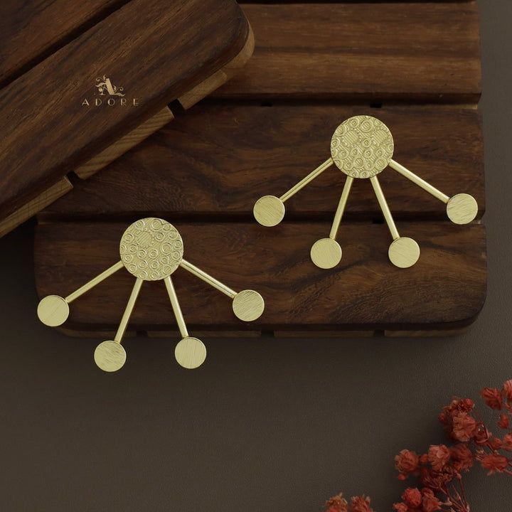 Golden Bubble Tetra Stick Earring