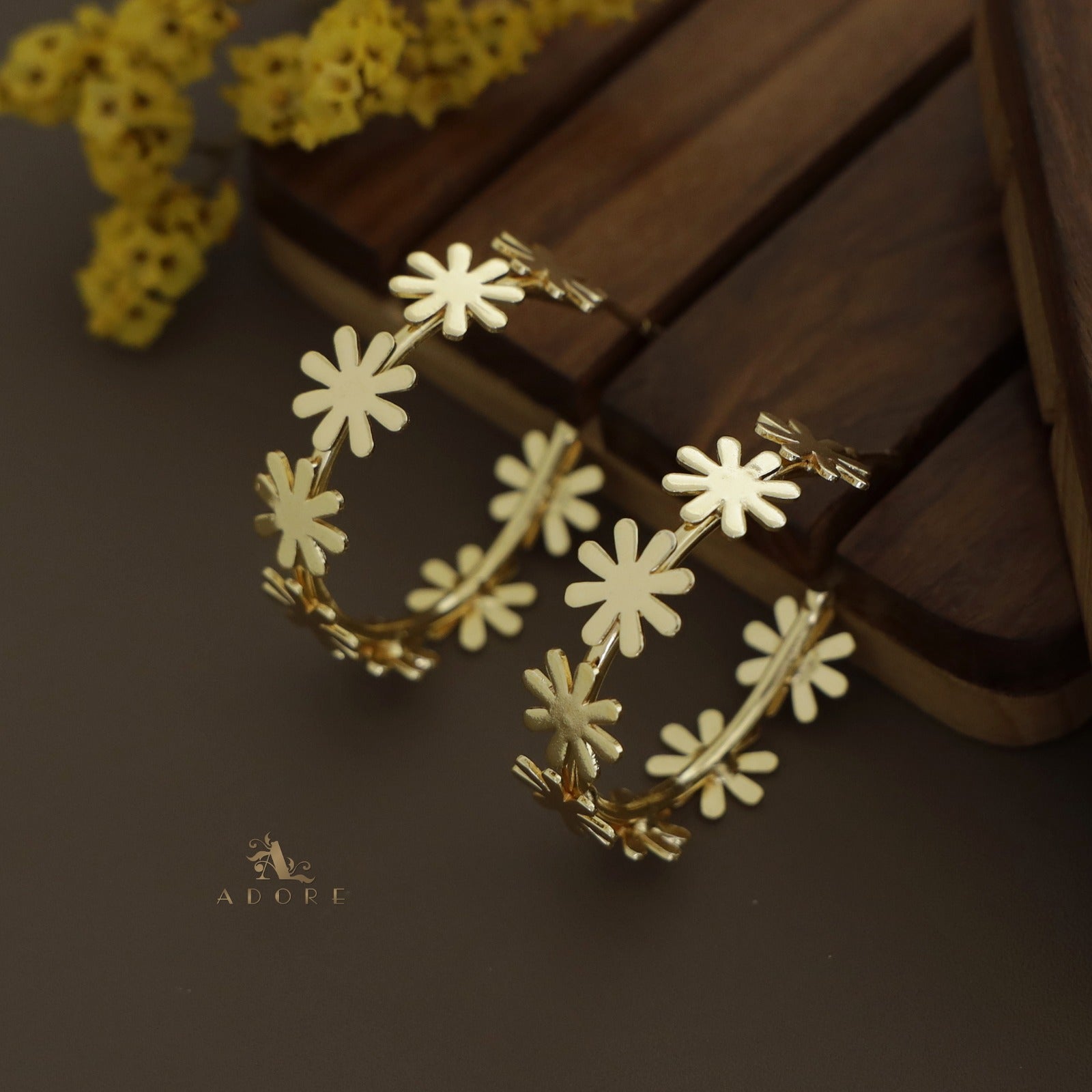 Tsavorite, Sapphire, and Diamond Flower Hoop Earrings in White Gold | New  York Jewelers Chicago