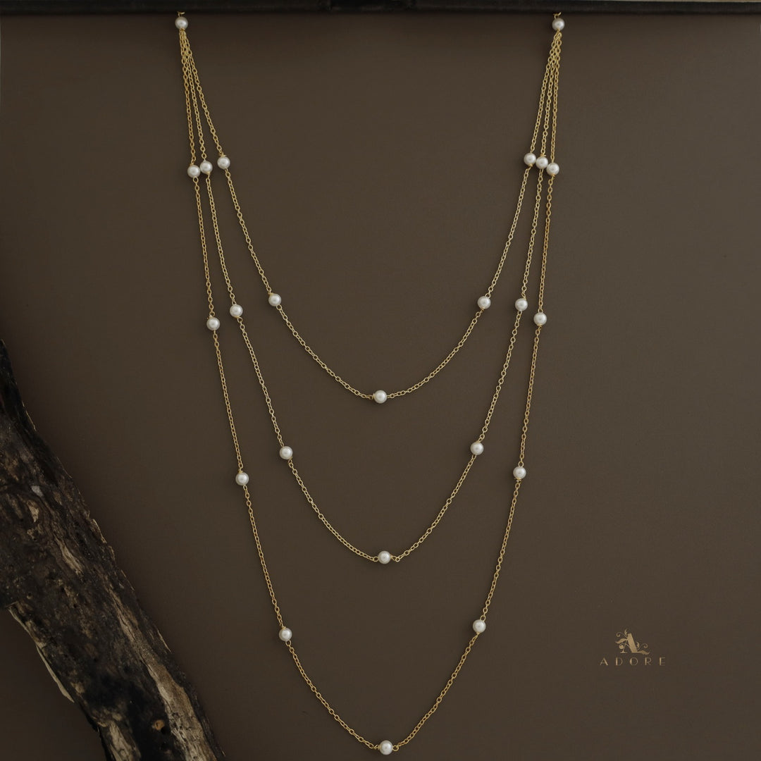 Golden 3 Layer Pearl Neckpiece (5mm)
