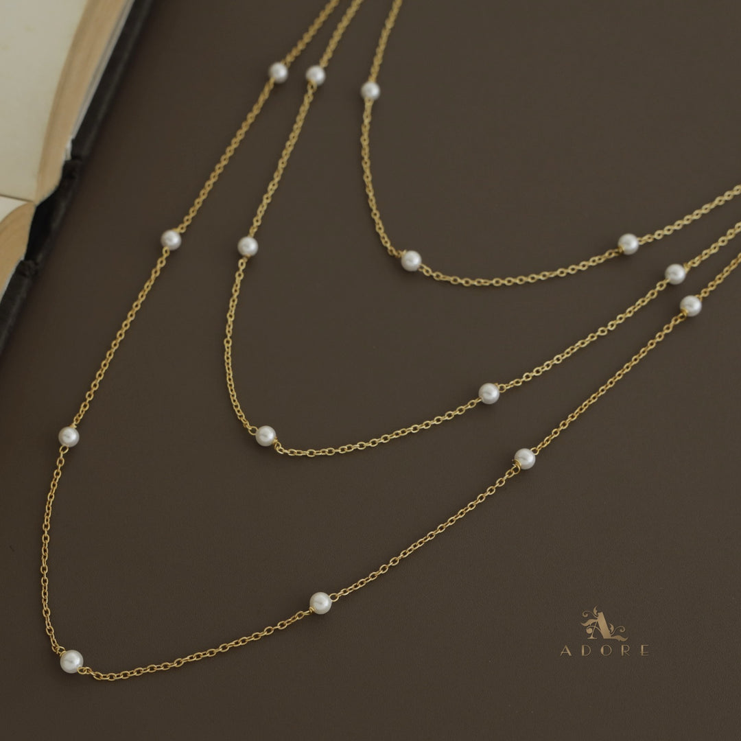Golden 3 Layer Pearl Neckpiece (5mm)