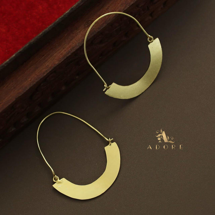 Golden Half Circle Hanging Earring