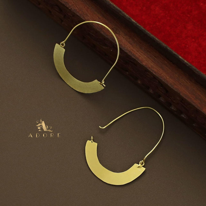 Golden Half Circle Hanging Earring