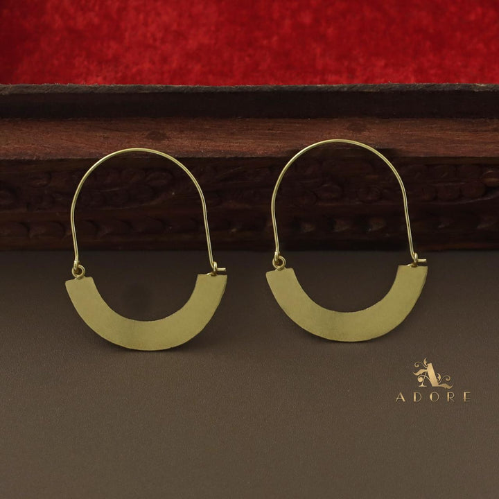 Golden Half Circle Hanging Earring