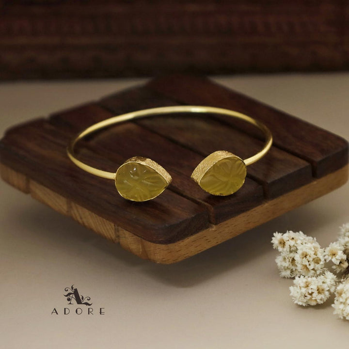Carved 2 stone Bangle( Adjustable)