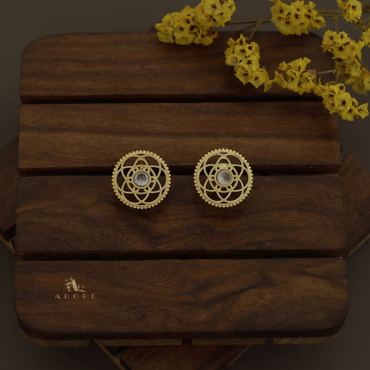 Golden Star Chakra Glossy Stud