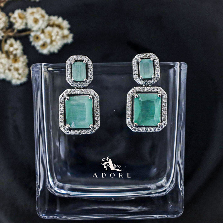 Alina Dual Glossy Rectangle Earring