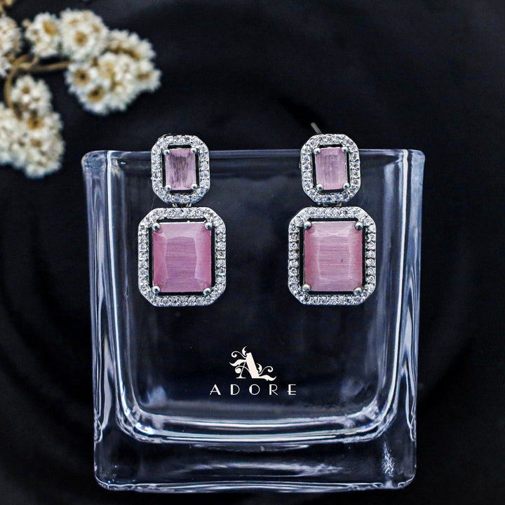 Alina Dual Glossy Rectangle Earring