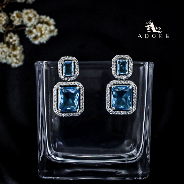 Alina Dual Glossy Rectangle Earring