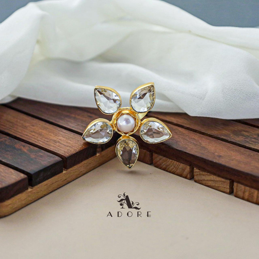 Glossy Floral Ring (Colour Options)