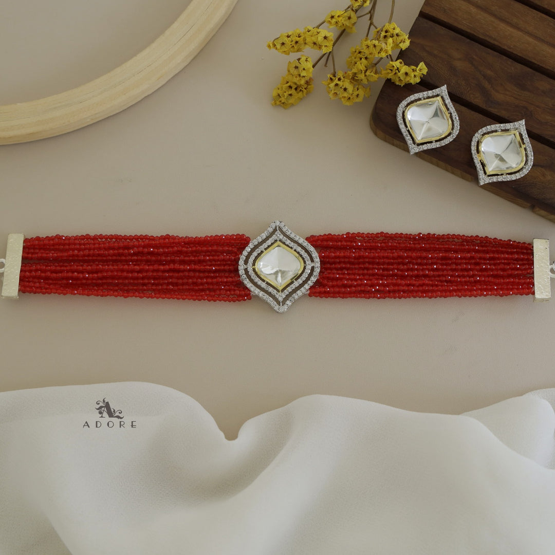 Varima Polki Kundan Choker With Earring
