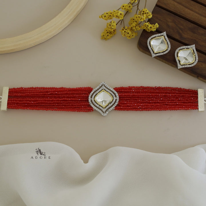 Varima Polki Kundan Choker With Earring