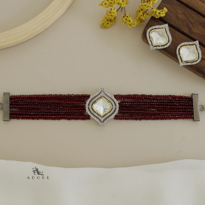 Varima Polki Kundan Choker With Earring