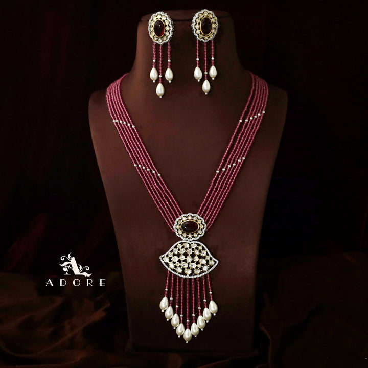 Saahana Long Neckpiece With Earring