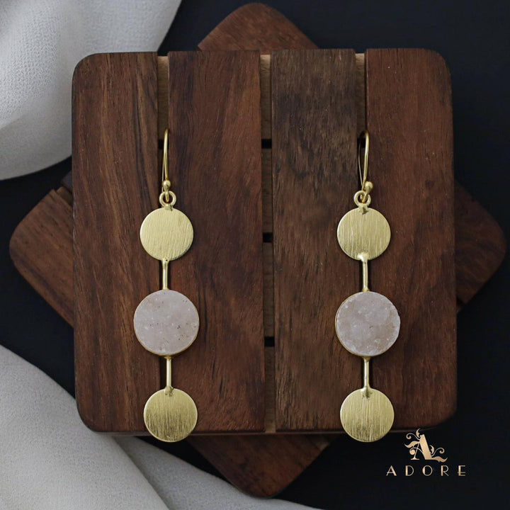 Druzy Coin 3 Step Drop
