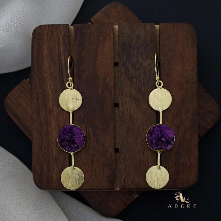 Druzy Coin 3 Step Drop