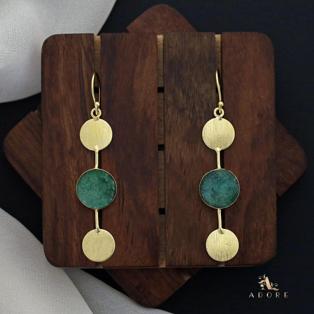 Druzy Coin 3 Step Drop