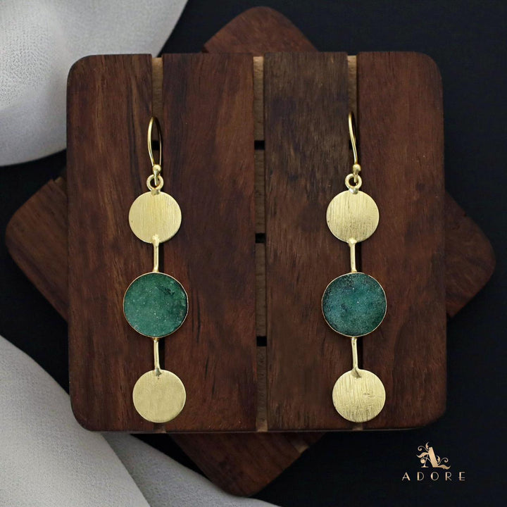 Druzy Coin 3 Step Drop