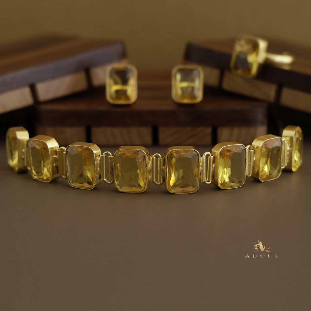 Opaline Square Choker Combo Set