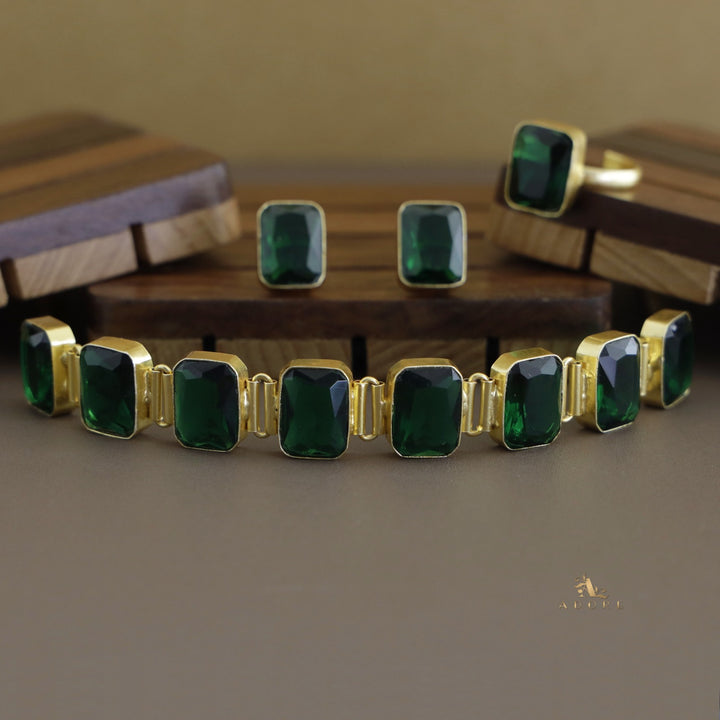 Opaline Square Choker Combo Set