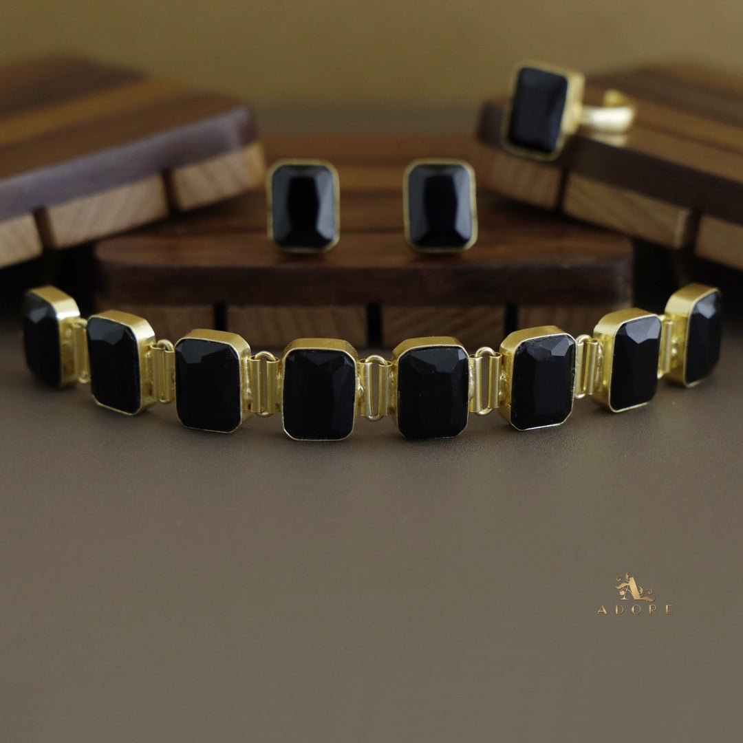 Opaline Square Choker Combo Set