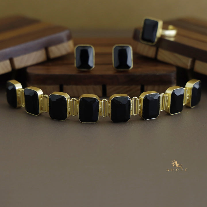 Opaline Square Choker Combo Set