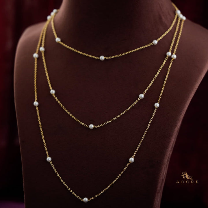 Golden 3 Layer Pearl Neckpiece (5mm)