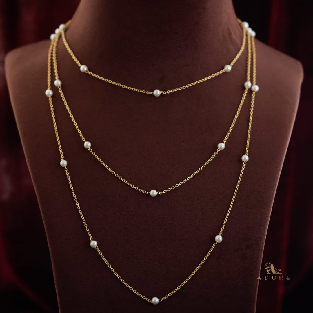 Golden 3 Layer Pearl Neckpiece (5mm)
