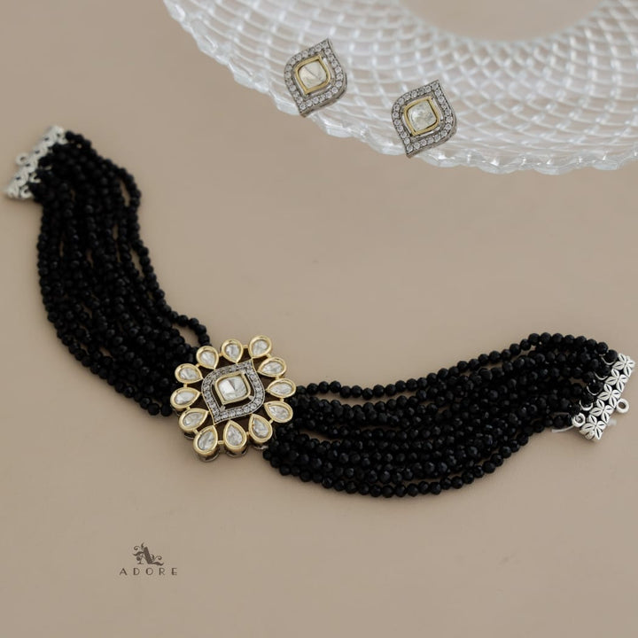 Nethra Polki Kundan Choker With Earring