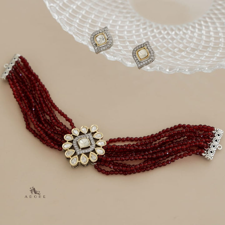 Nethra Polki Kundan Choker With Earring