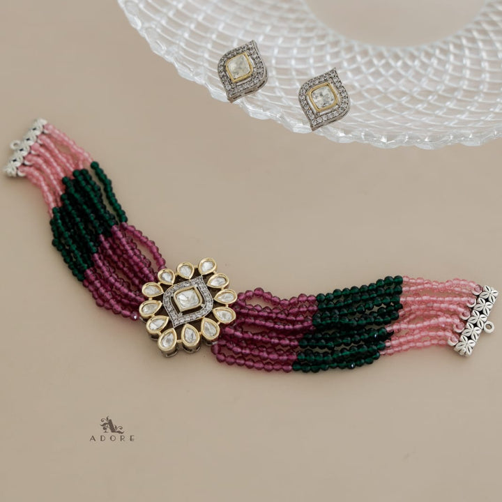 Nethra Polki Kundan Choker With Earring